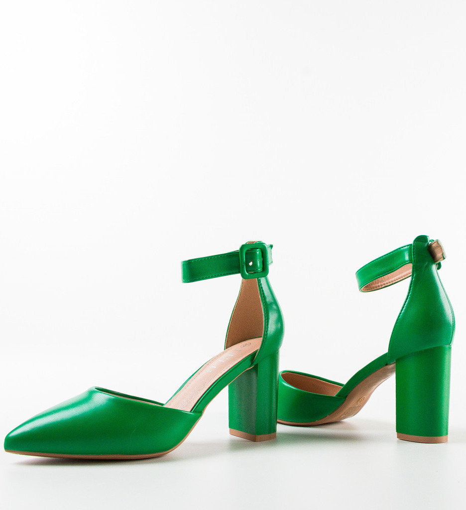 Pantofi Kole Verzi cu Toc - Eleganță și Stil - imagine 6