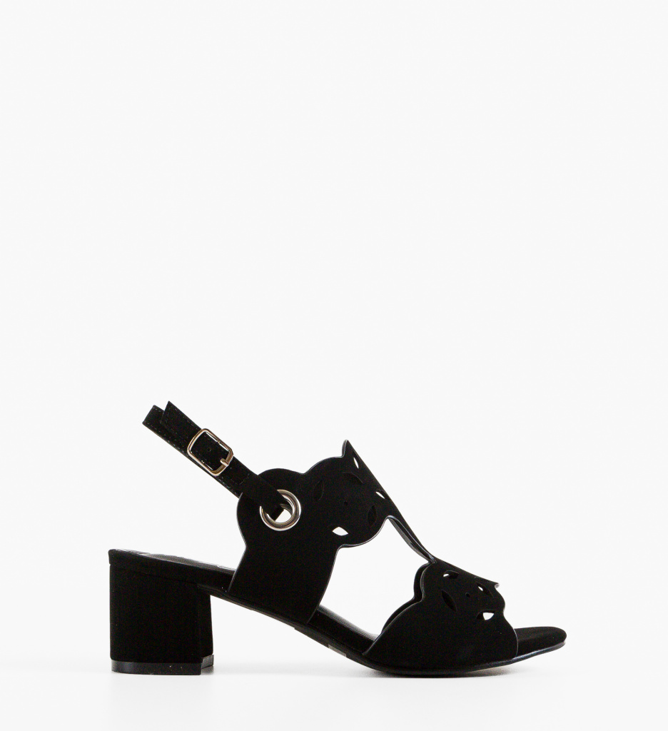 Sandale cu Toc Tanith Negre | Eleganță Maximă - imagine 4