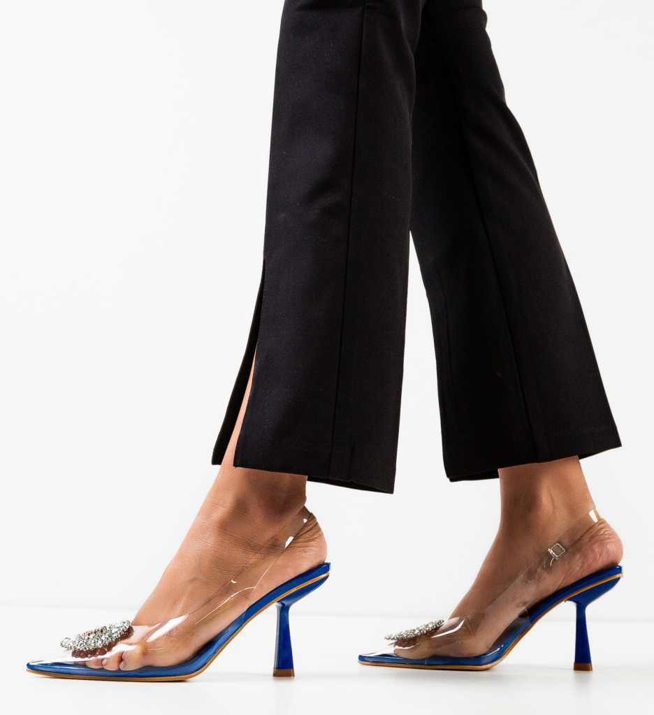 Pantofi Toc Ecaterina Albastru - Eleganță Modernă - imagine 2