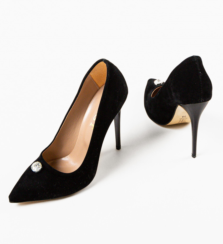 Pantofi Staly Negri cu Toc Eleganți - imagine 5