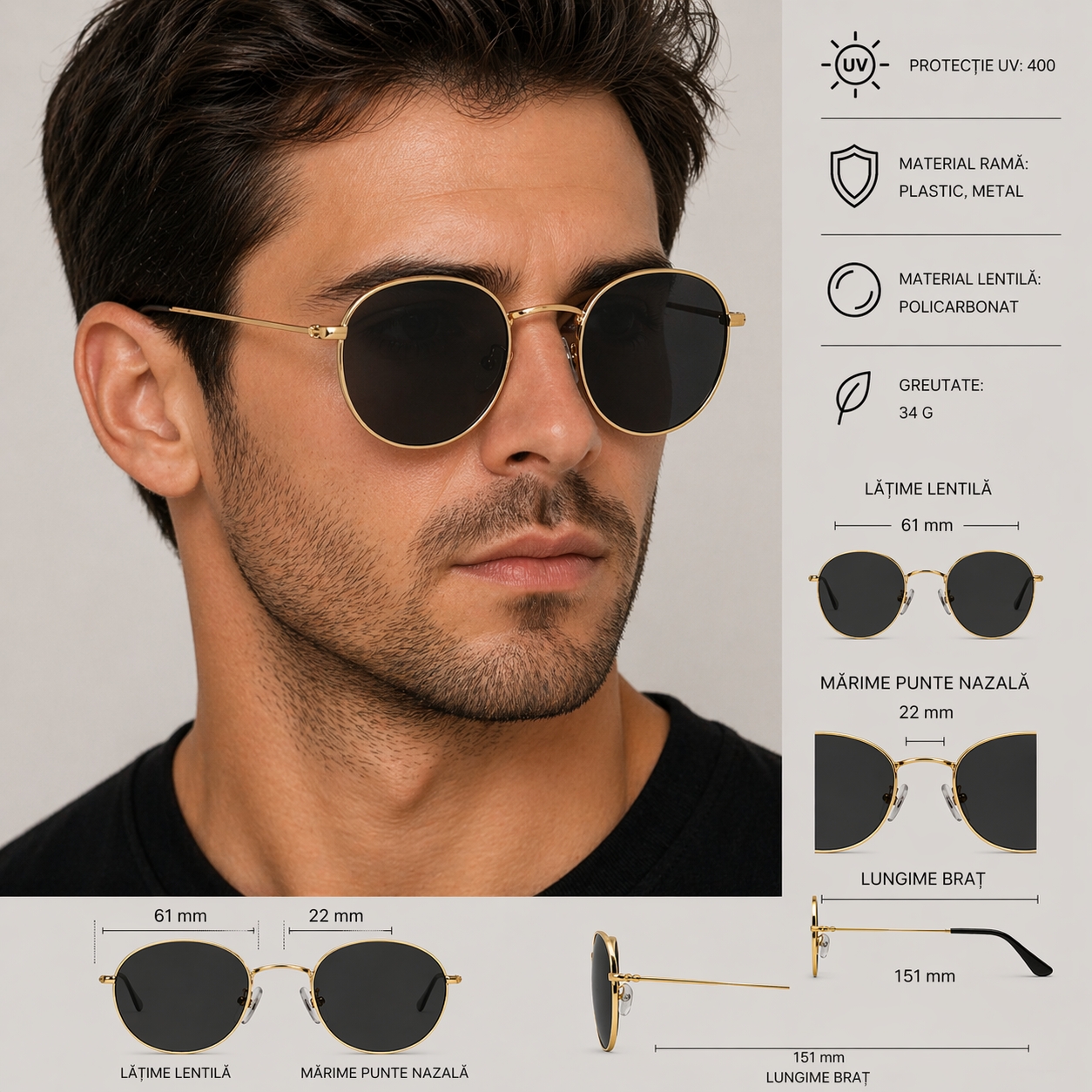 Ochelari Picadili SG136 cu Protecție UV 400 - imagine 5