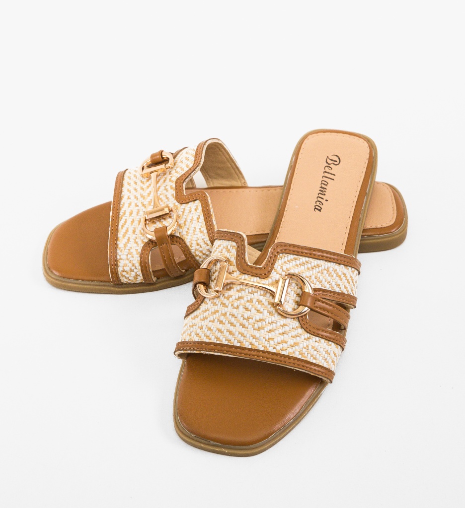 Papuci Dama Belle Camel | Eleganță și Confort - imagine 5