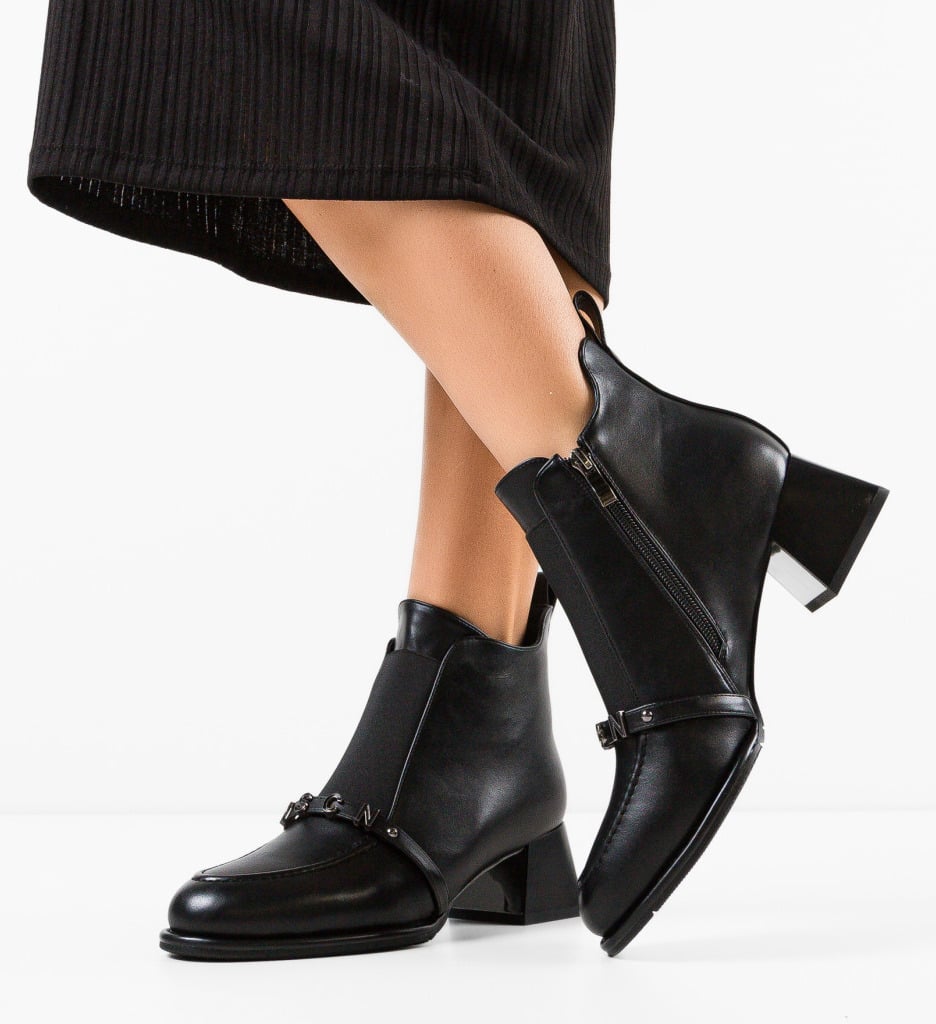Botine Dama Myouy Negre - Eleganță și Confort - imagine 3