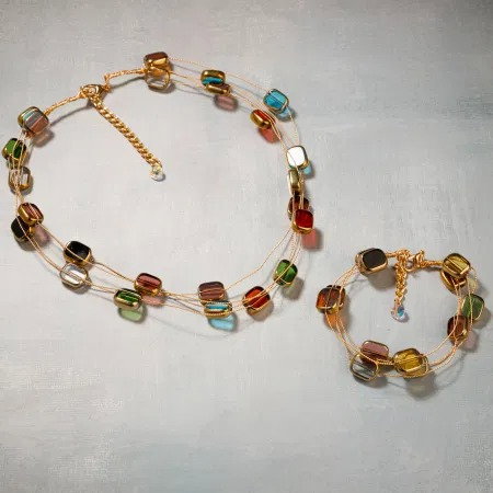 Set Colier și Brățară Shopika Stil Murano