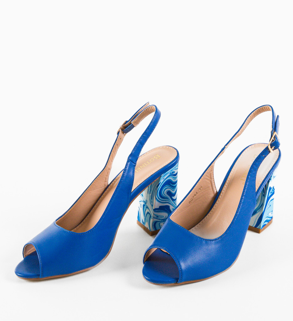 Sandale cu Toc Flogre Albastre - Eleganță și Stil - imagine 5