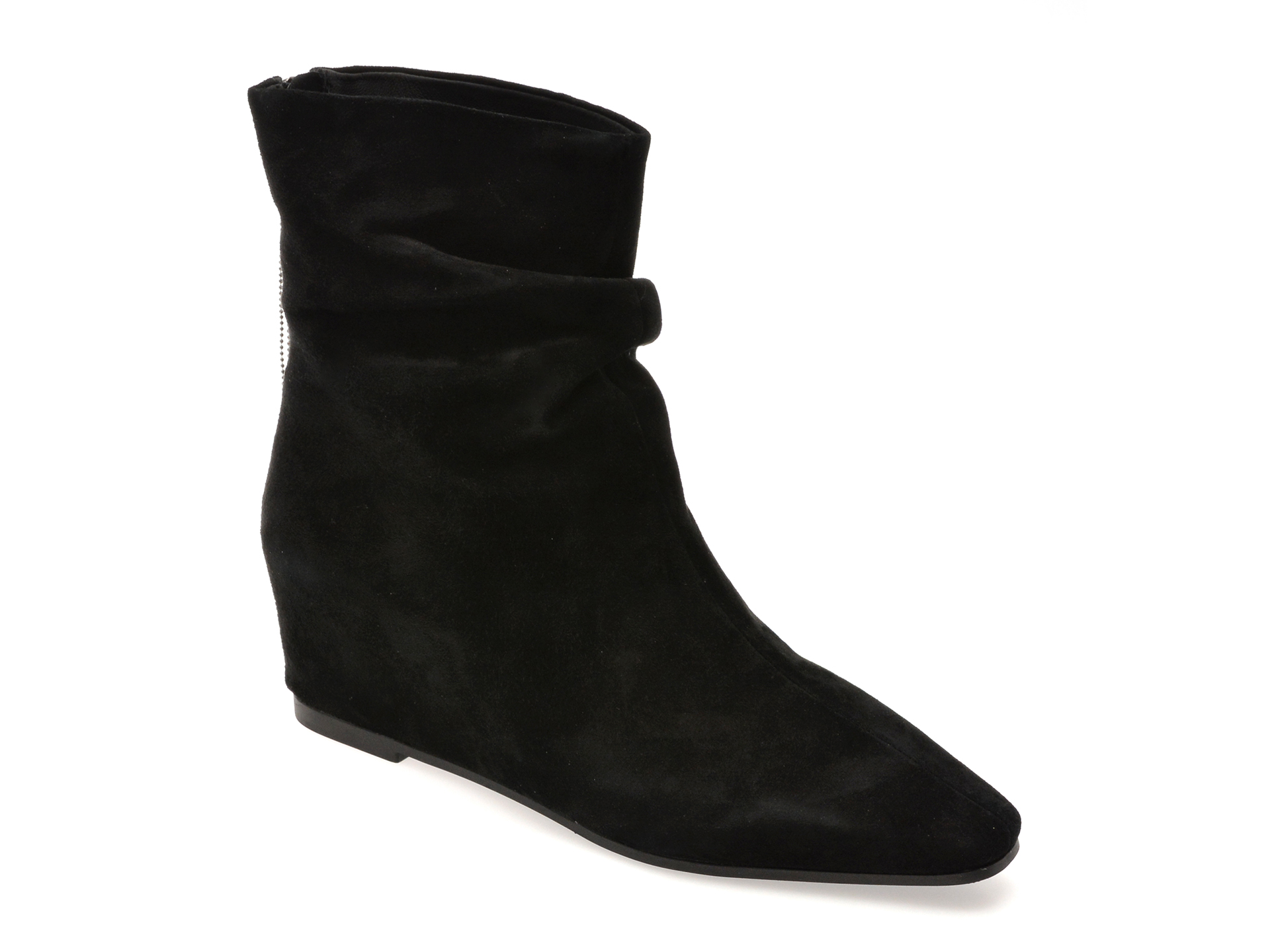 Botine Epica Negre din Piele Intarsa | Stil