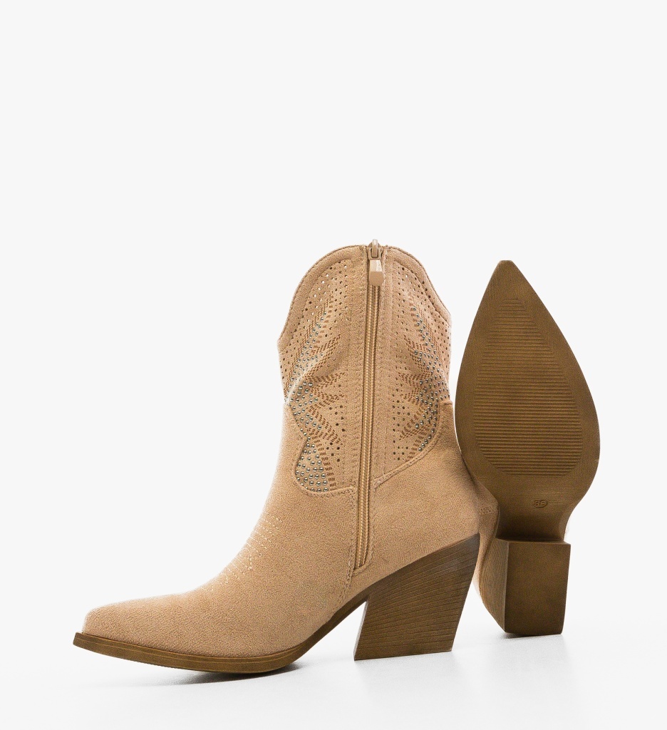 Botine Buroca Bej Depurtat - Eleganță și Confort - imagine 2