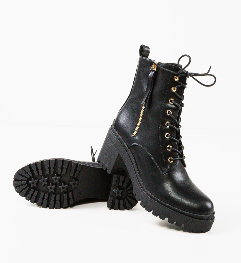 Botine Dama Rita Negre - Eleganță și Stil - imagine 8