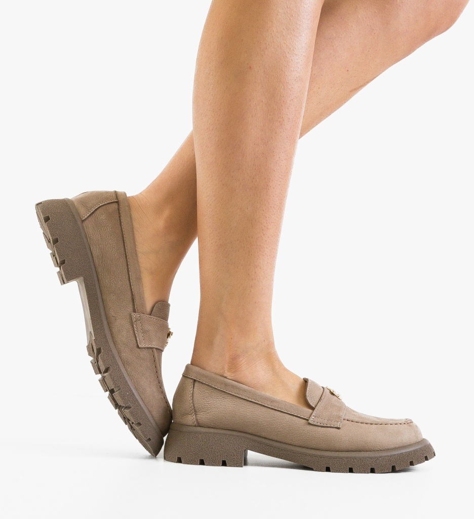 Pantofi Casual Dama Fosere Khaki - imagine 2