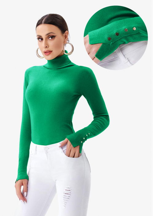 Pulover Helanca Porta fortuna Verde Smarald Elegant