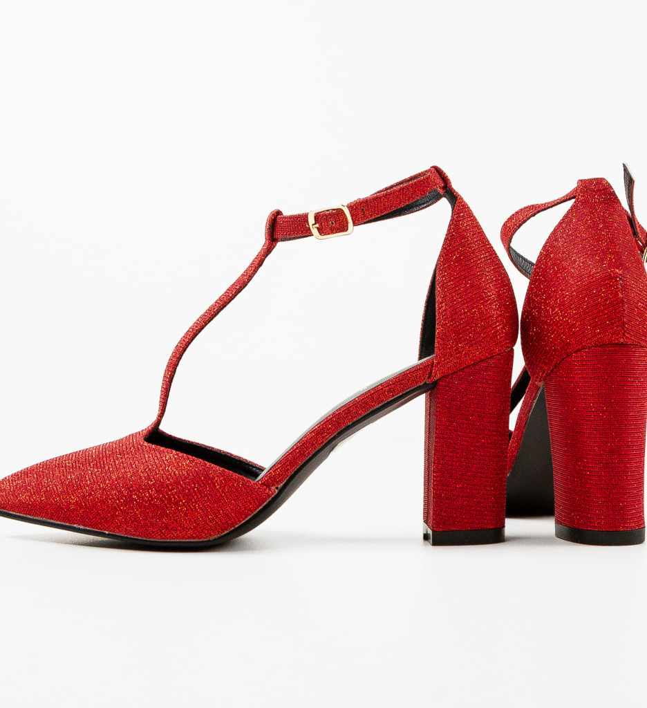 Pantofi Select Grena cu Toc Eleganți - imagine 7