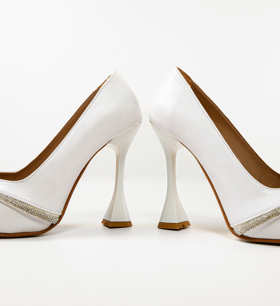 Pantofi cu Toc Albi Revuele | Eleganță și Stil - imagine 9