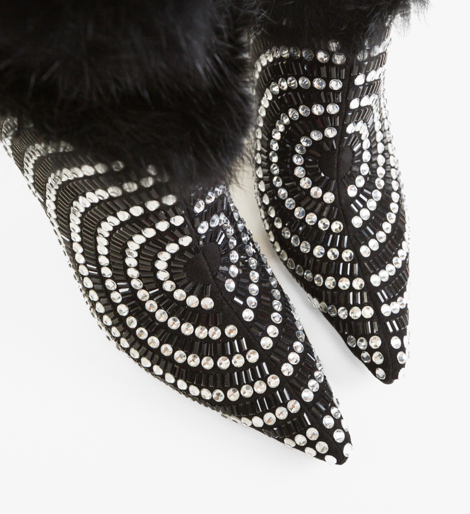 Botine Dama Odde Negre Depurtat - Eleganță Maximă - imagine 4