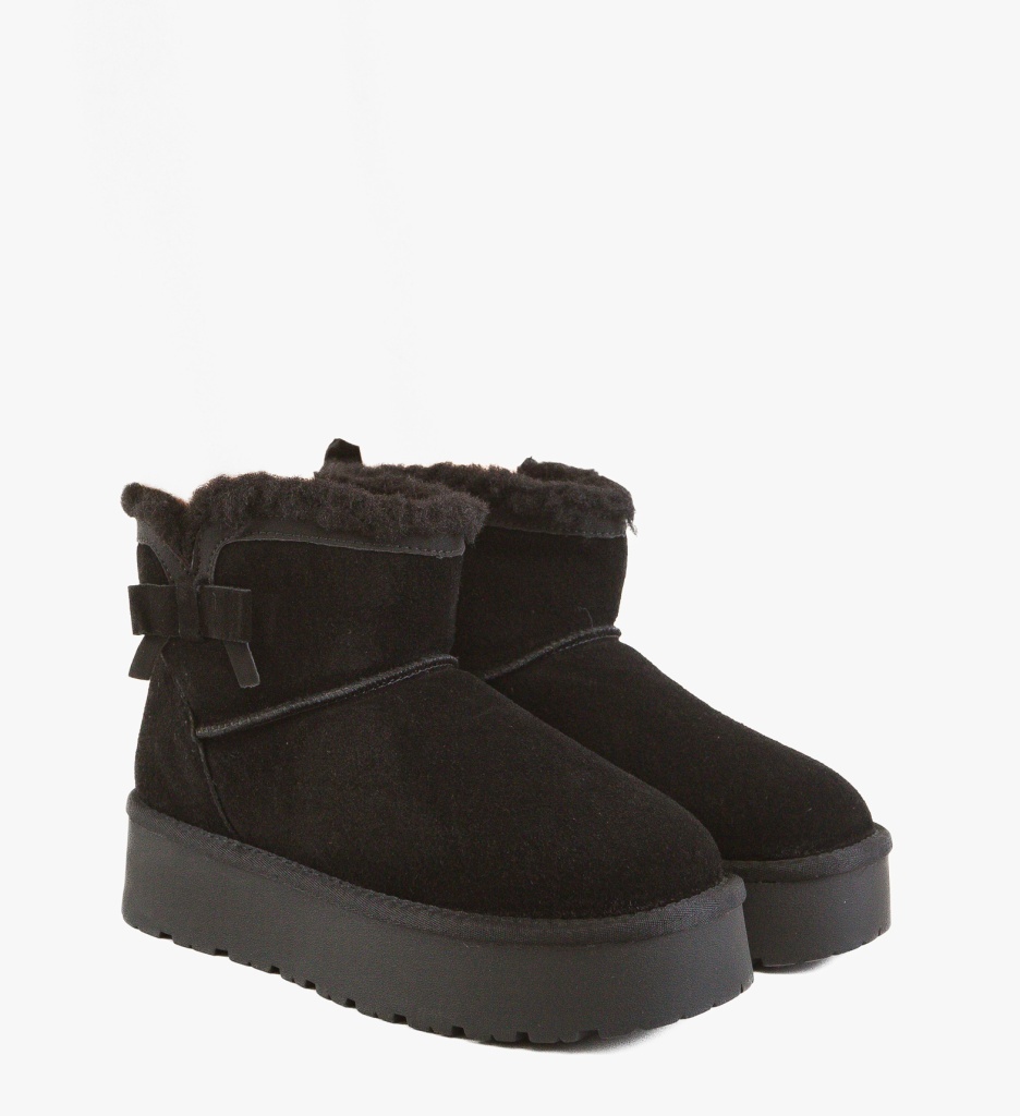 Cizme tip Ug Fondy Negre | Confort Depurtat - imagine 2