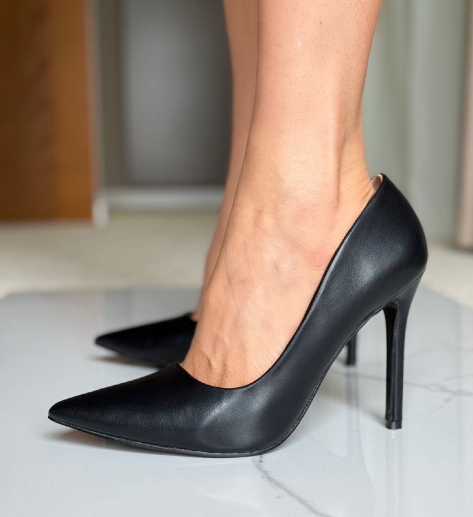 Pantofi cu Toc Chance Negri | Stil Sofisticat - imagine 2