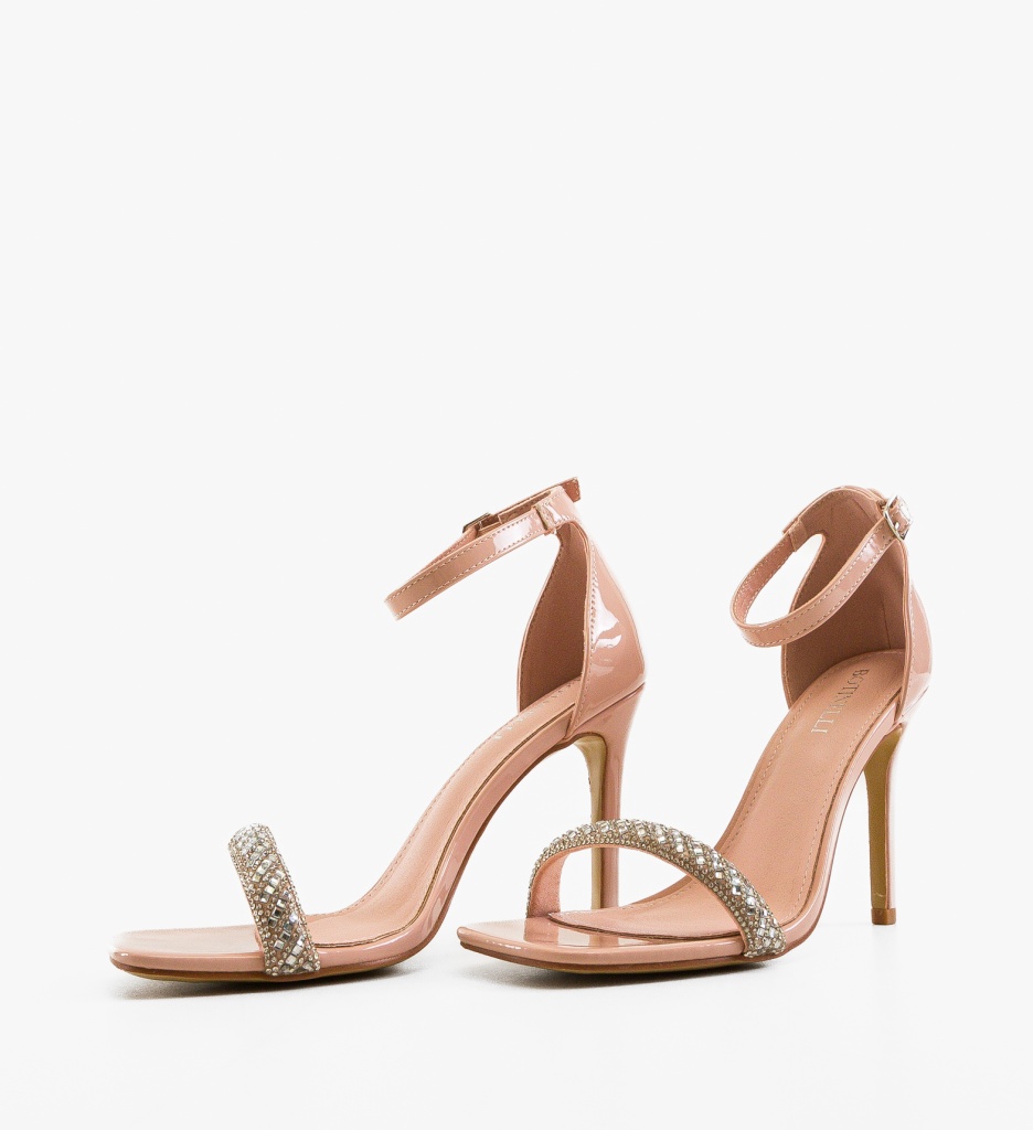 Sandale Eteset Nude cu Toc Elegant - imagine 6