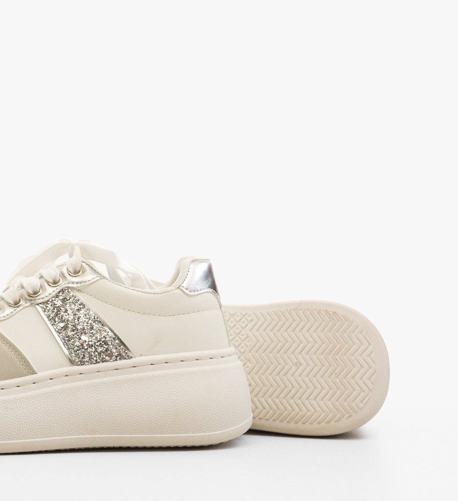 Sneakers Dama Argintii Jose - Stil si Confort - imagine 5