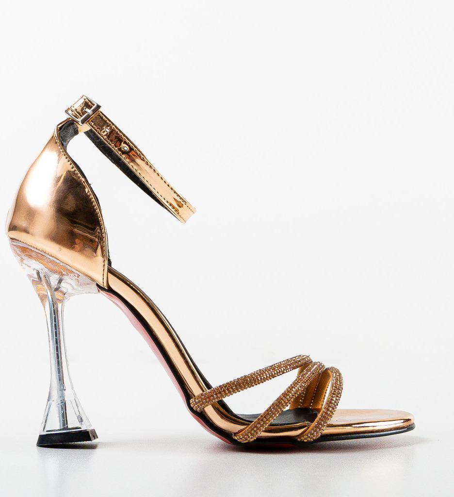 Sandale Dama Thas Roze cu Toc Elegante - imagine 4