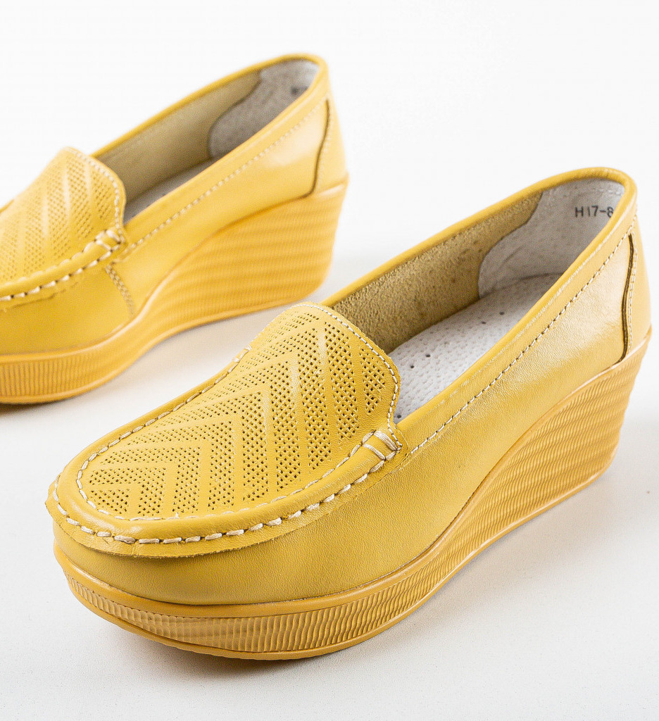 Pantofi Ely Galbeni | Confort Casual - imagine 6
