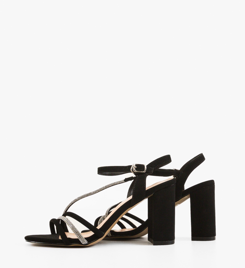 Sandale Olber Negre Elegante cu Toc - imagine 5