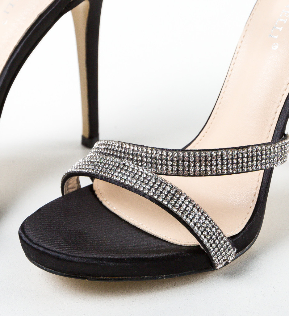 Sandale cu Toc Roujam Negre - Eleganță Asigurată - imagine 7