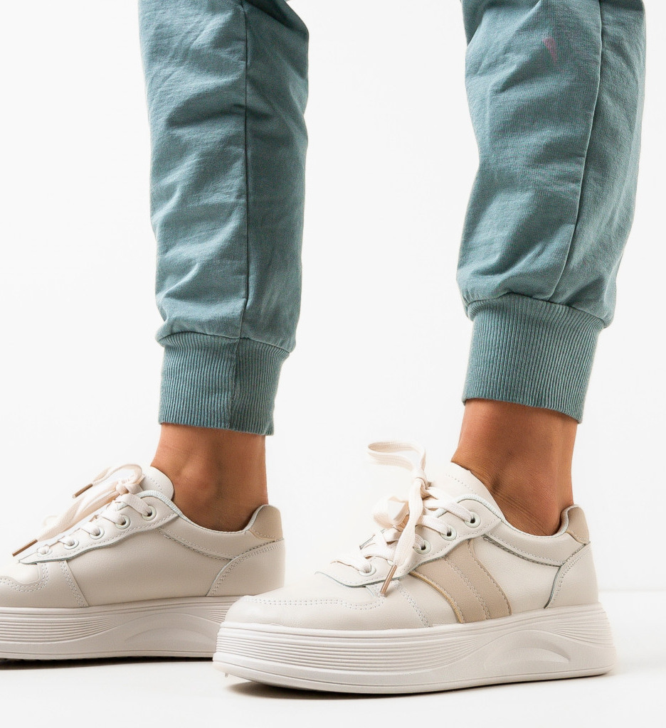 Sneakers Dama Callum Bej Confort - imagine 4