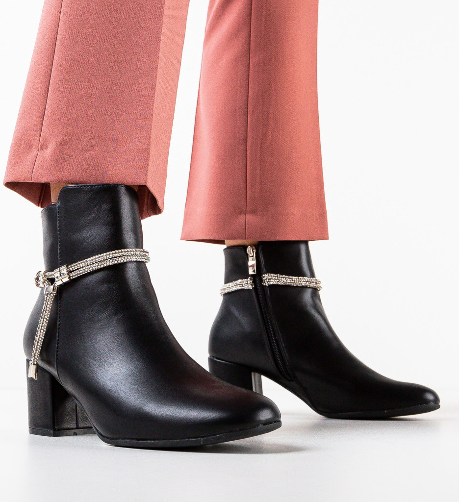 Botine Dama Miley Negre - Eleganță și Confort - imagine 3