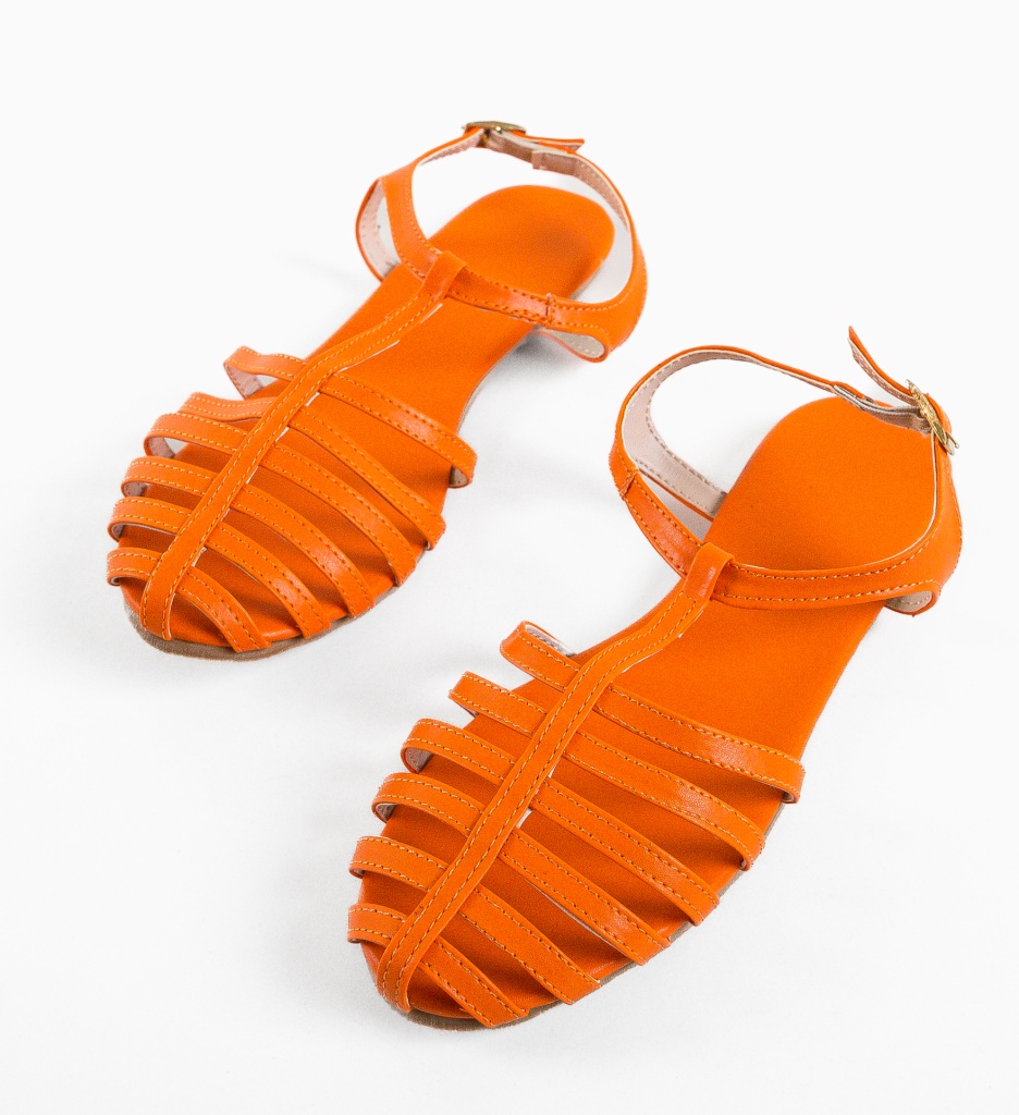 Sandale Dama Obsessy Portocalii - Eleganță și Confort - imagine 7