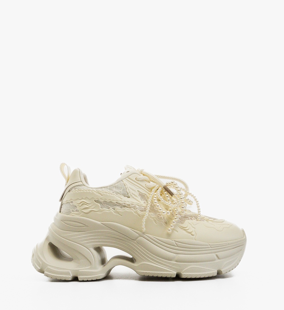 Sneakers Dama Griffith Bej - Confort & Stil Sport - imagine 6