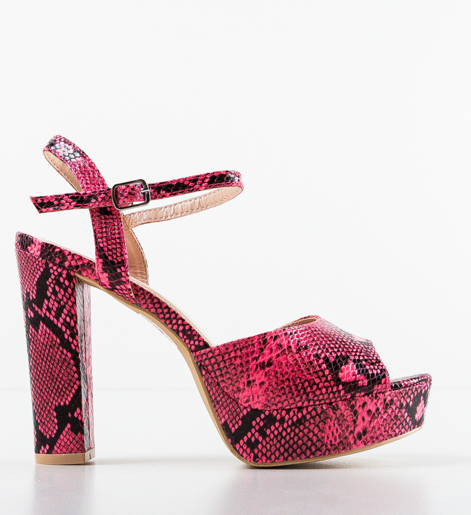 Sandale cu Toc Joff Fuchsia - Eleganță și Stil - imagine 4
