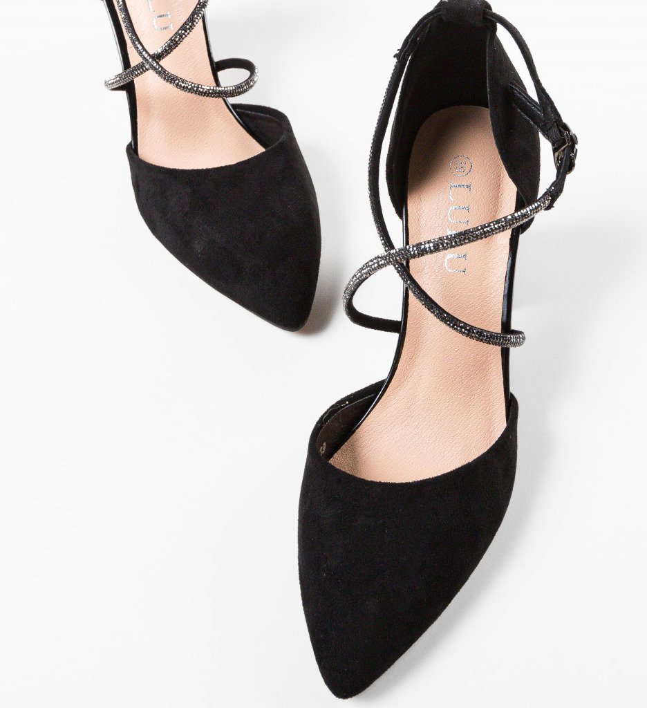 Pantofi Saekya Negri Eleganți cu Toc - imagine 6