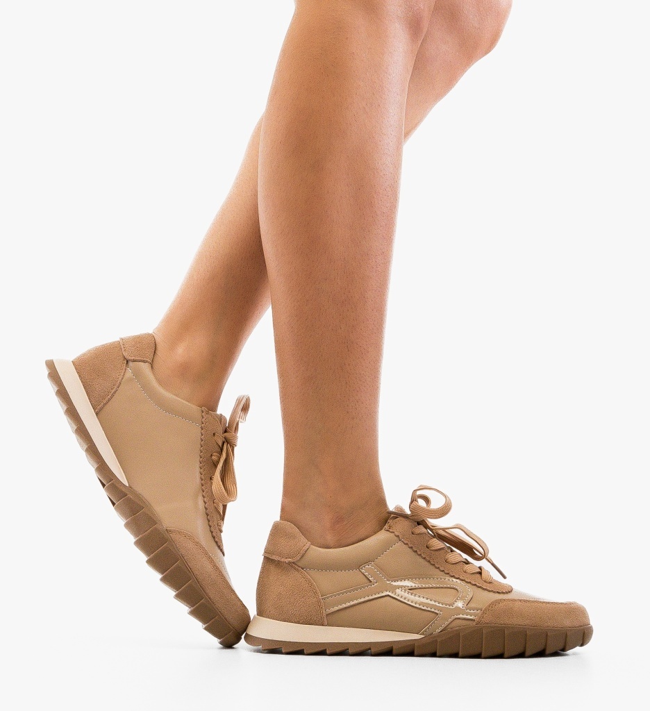 Pantofi Casual Ynun Bej Eleganți și Confortabili - imagine 4