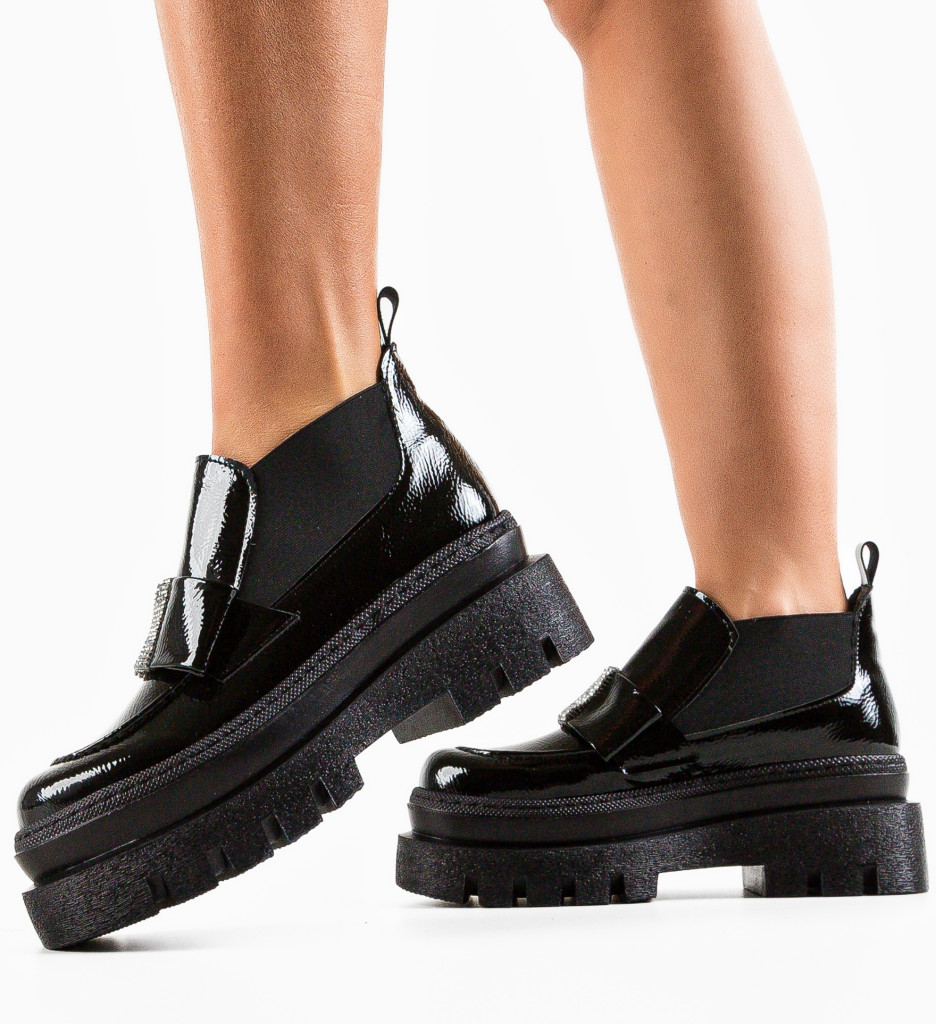 Dargazba Pantofi Casual Negri Confort - imagine 3