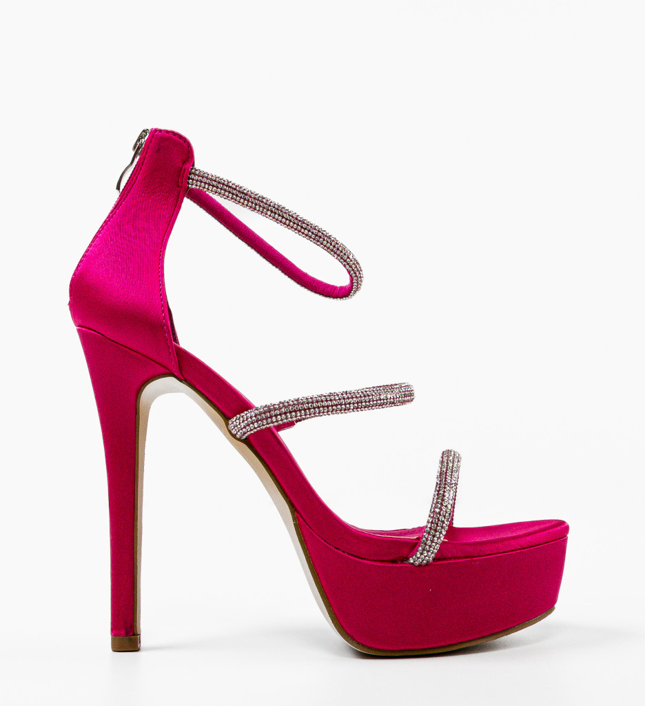 Sandale cu toc Miilla Fuchsia - Eleganță și Stil - imagine 5