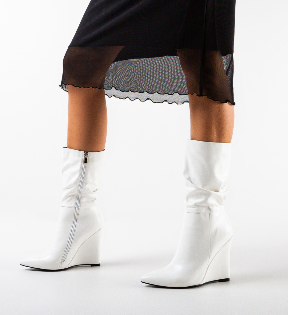 Botine Dama Freeman Albe | Stil Modern Versatil - imagine 2