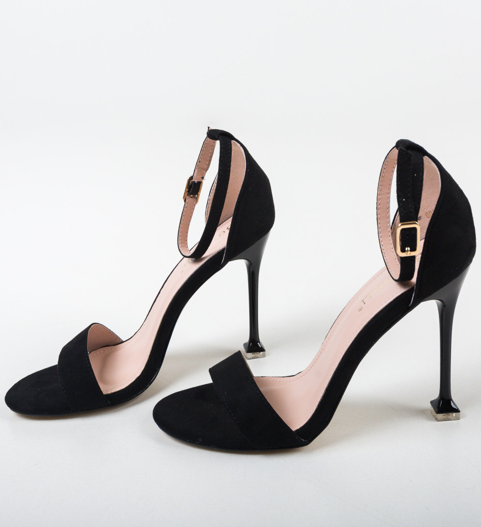 Sandale cu Toc Brock Negre | Eleganță Asigurată - imagine 8