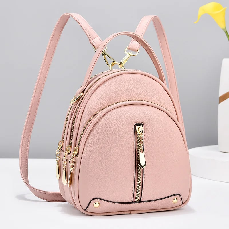Rucsac Geanta Femei Delis Perdita GT3054, Roz, Piele Eco
