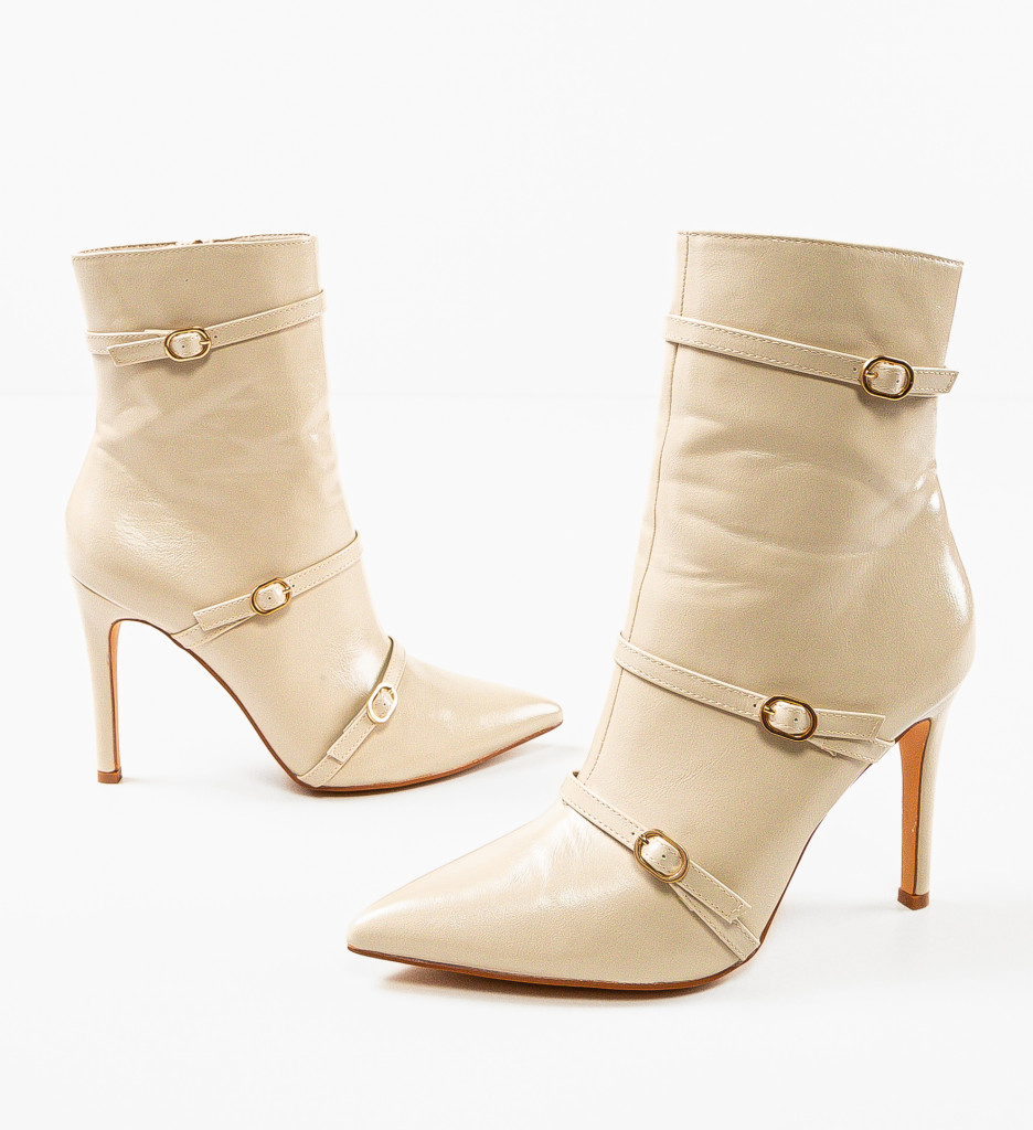 Botine Dama Anexat Bej - Eleganță și Confort - imagine 5