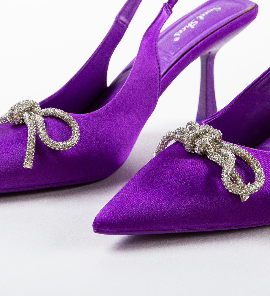 Pantofi cu Toc Atlanta Mov | Eleganță Modernă - imagine 7