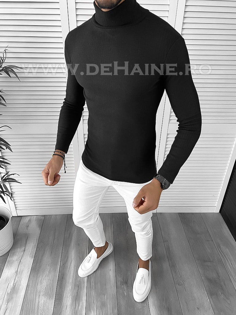 Helanca Barbati Slim Fit Neagra | Eleganță - imagine 2