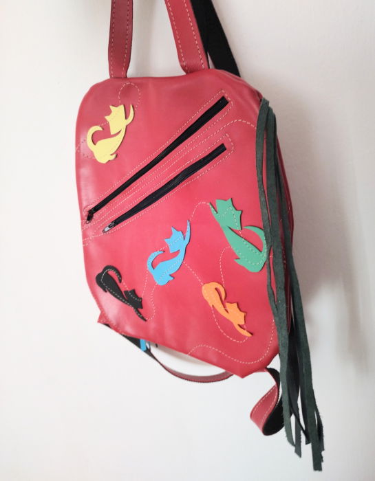 Rucsac Handmade cu Pisicute | Stil Unic Shopika