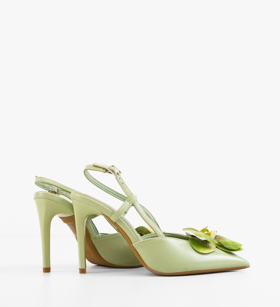 Pantofi cu toc Ishaq Verzi - Eleganță și Stil - imagine 2