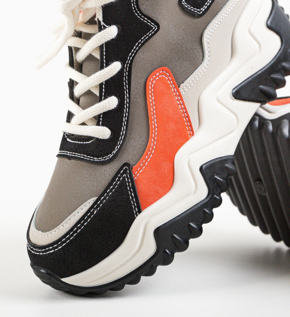 Sneakers Dama Orangyna Gri - Confort Sport - imagine 6