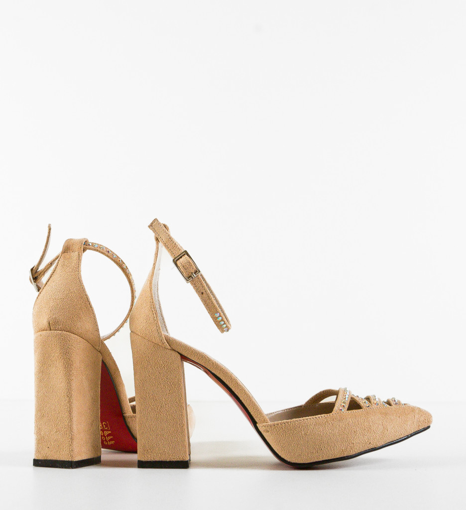Pantofi Alcho Bej cu Toc - Eleganță Asigurată - imagine 6