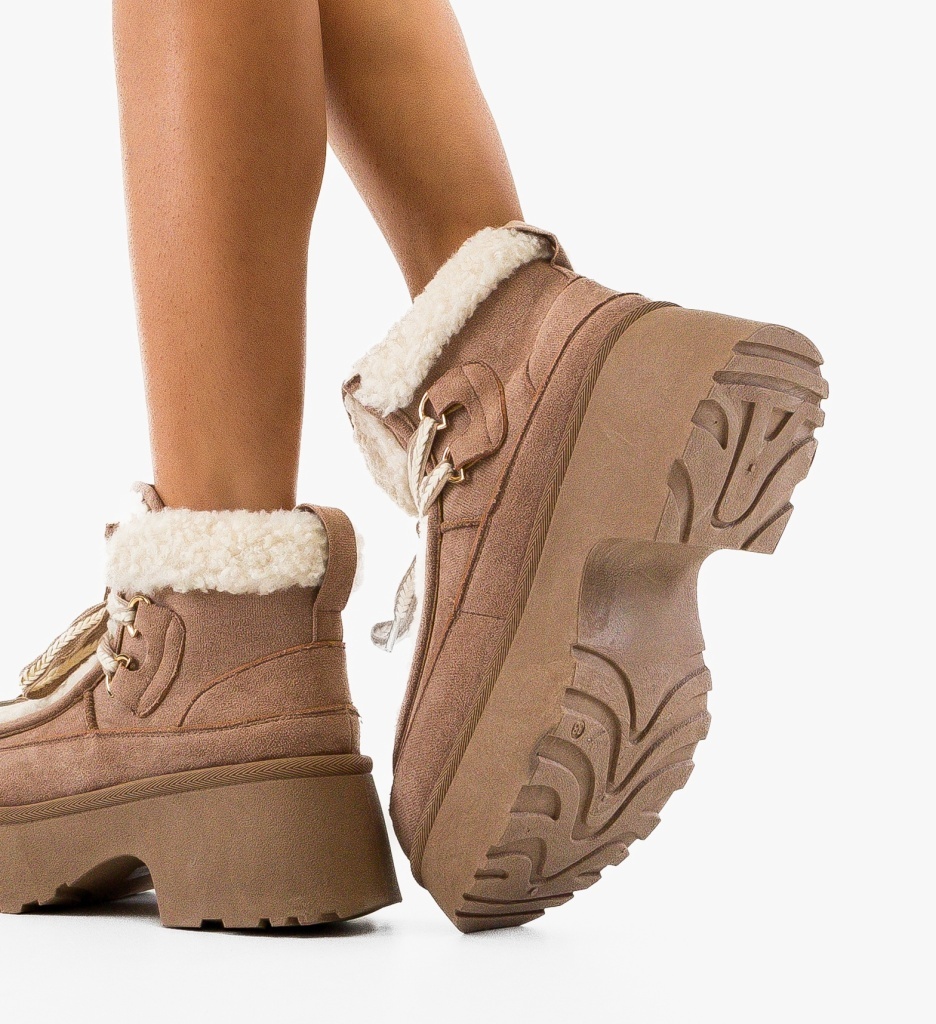 Ghete Dama Yetty Camel | Stil și Confort - imagine 4