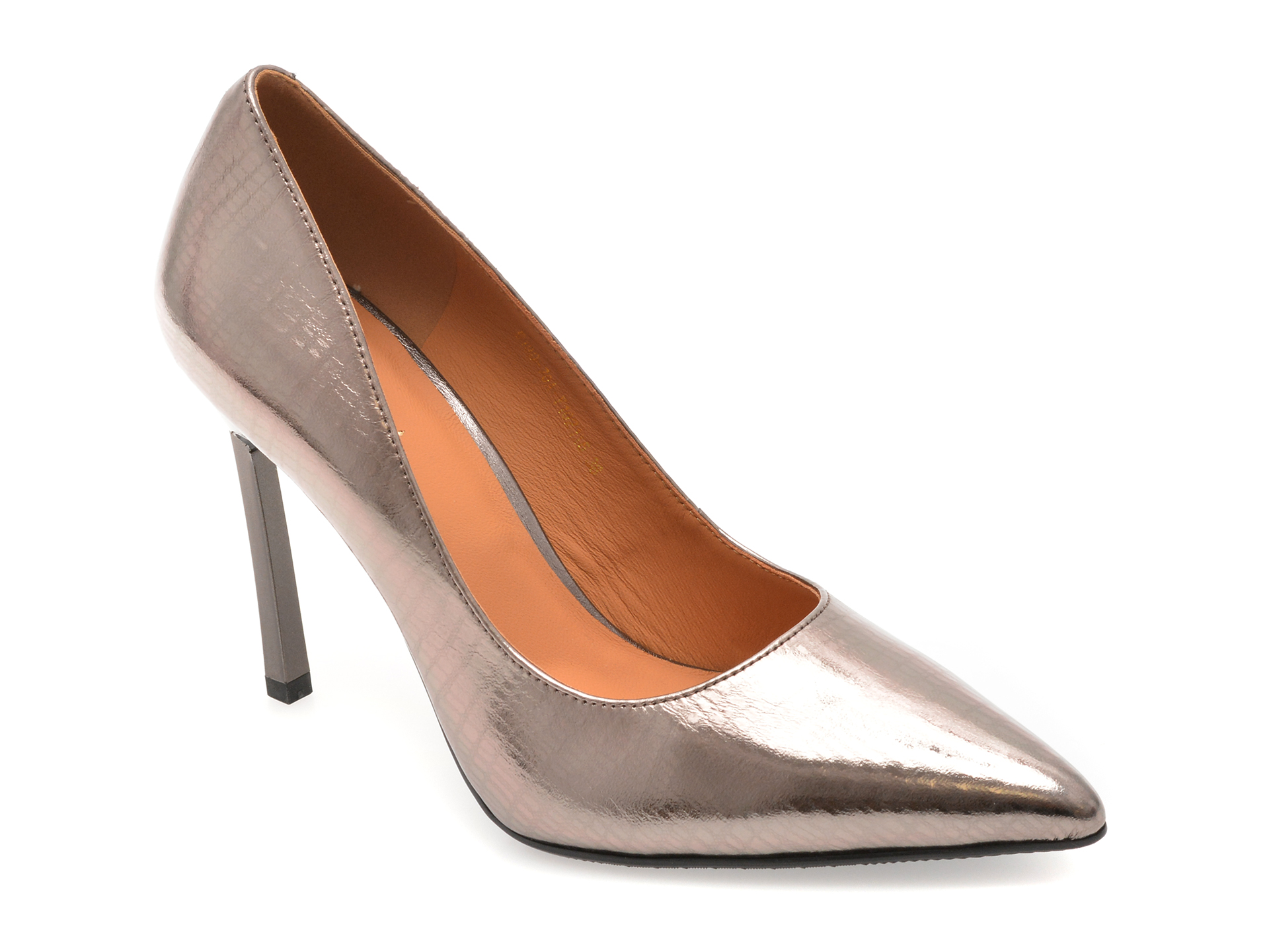 Pantofi Epica Gri Piele Naturală Eleganți
