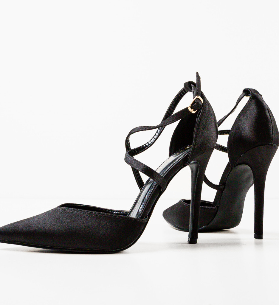 Pantofi cu toc Arpat negri eleganți și confortabili - imagine 8