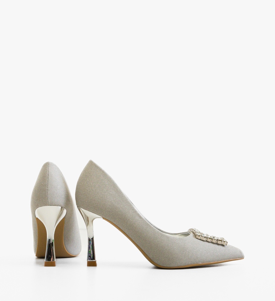 Pantofi Dama Galeo Argintii Eleganți - imagine 2