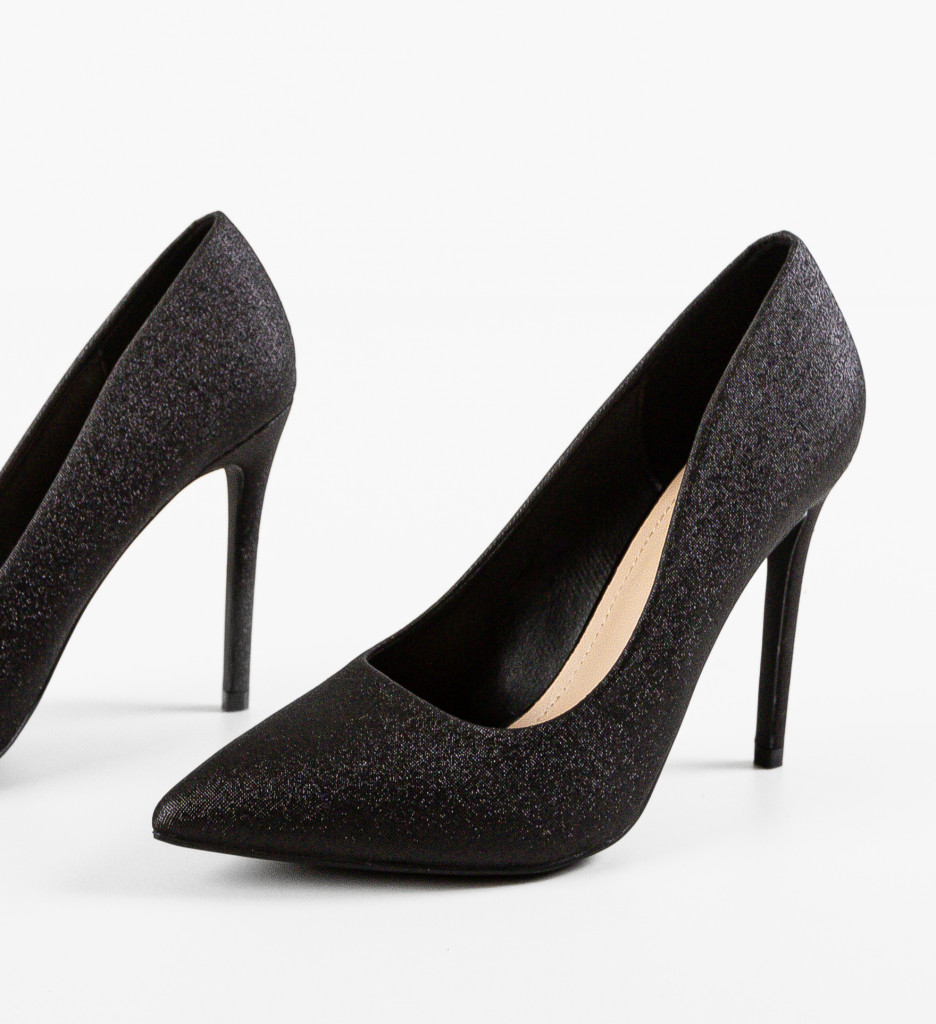 Pantofi cu Toc Silica Negri - Eleganță Asigurată - imagine 6