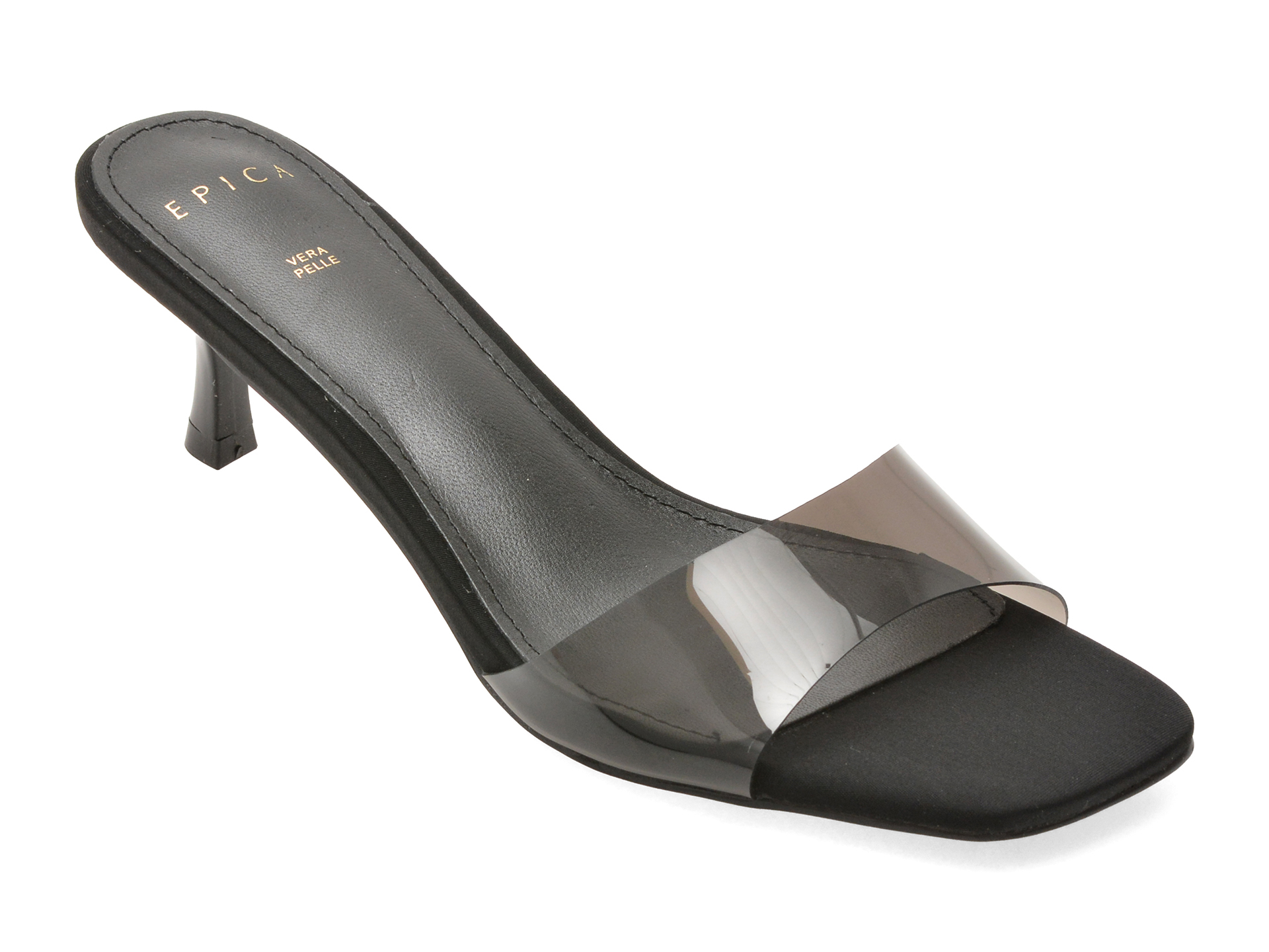 Papuci EPICA negri, model 939, confortabili